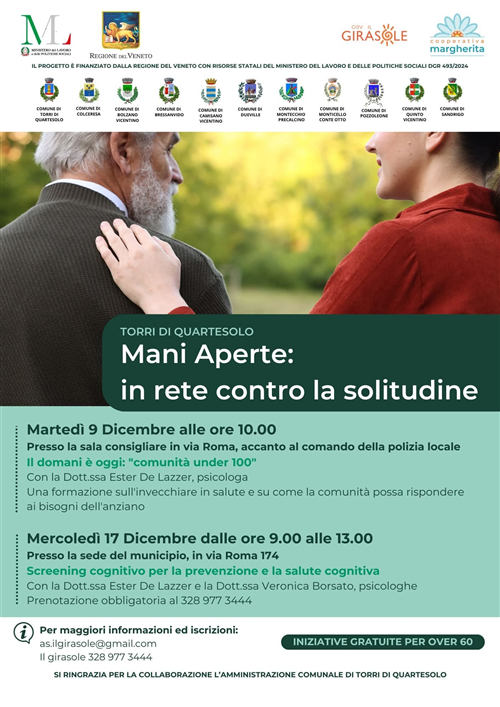 Mani aperte: in rete contro la solitudine